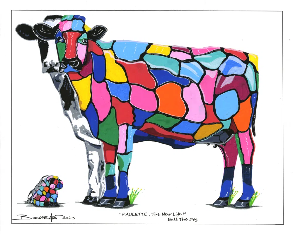 PAULETTE THE NEW LIFE vache popart multicolore – Image 2