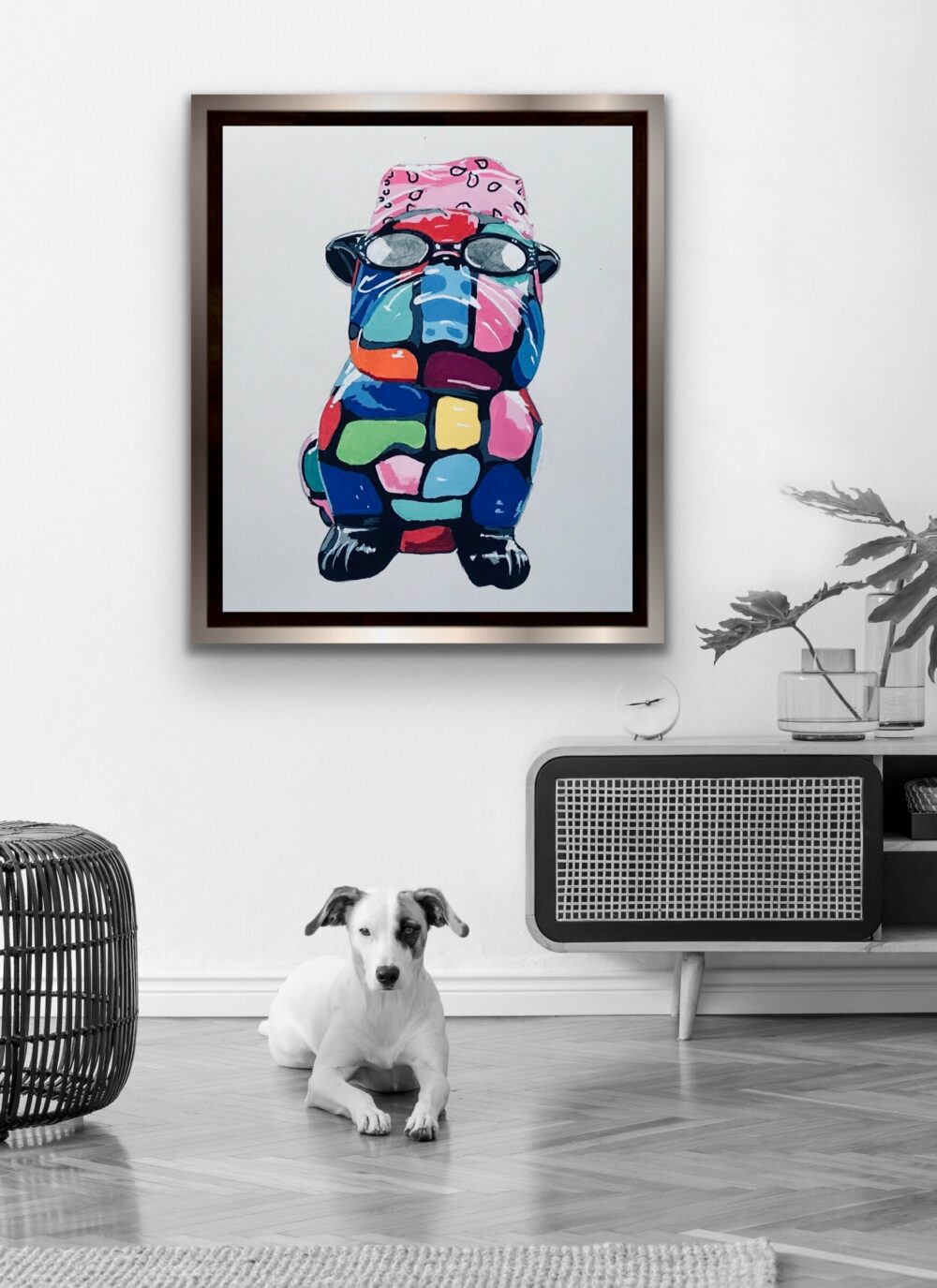 "On the road again" Bull the dog by Bixhope Art - En stock - 20x30cm – Image 2