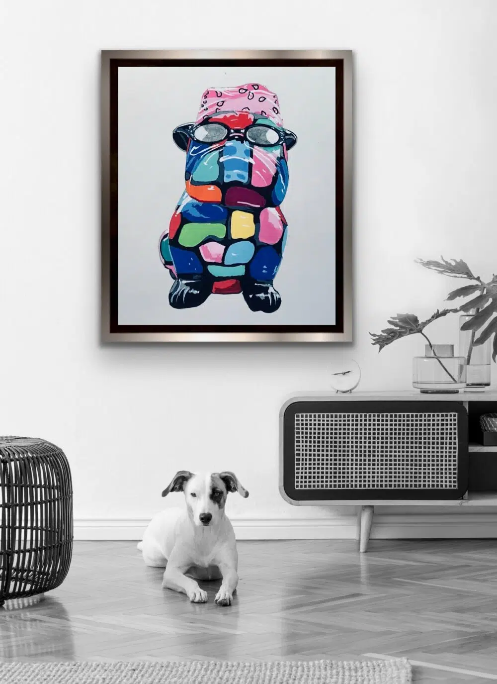 "On the road again" Bull the dog by Bixhope Art - En stock - 20x30cm – Image 2