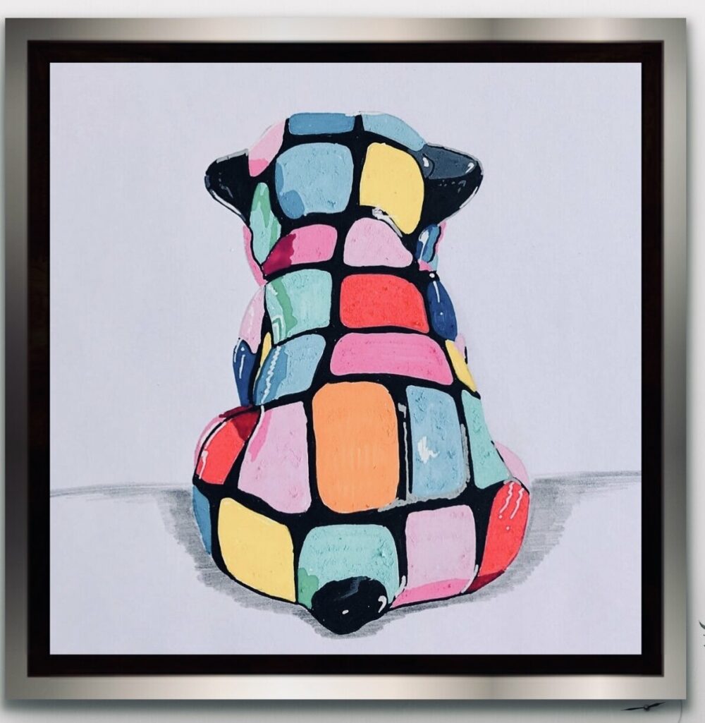 "Bull The Dog by Bixhope Art"  Rendez-vous au prochain virage ! - En stock - 20x30 cm – Image 2