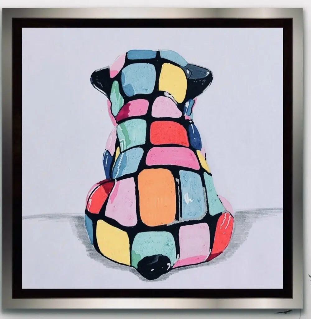 "Bull The Dog by Bixhope Art"  Rendez-vous au prochain virage ! - En stock - 20x30 cm – Image 2