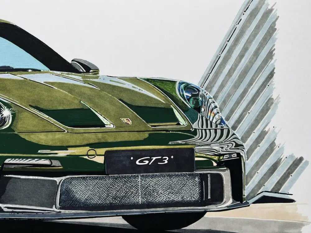 « EXCLUSIVE ! » Porsche 911/992 GT3, « NATO OLIVE » partenariat Centres Porsche Paris – Image 4