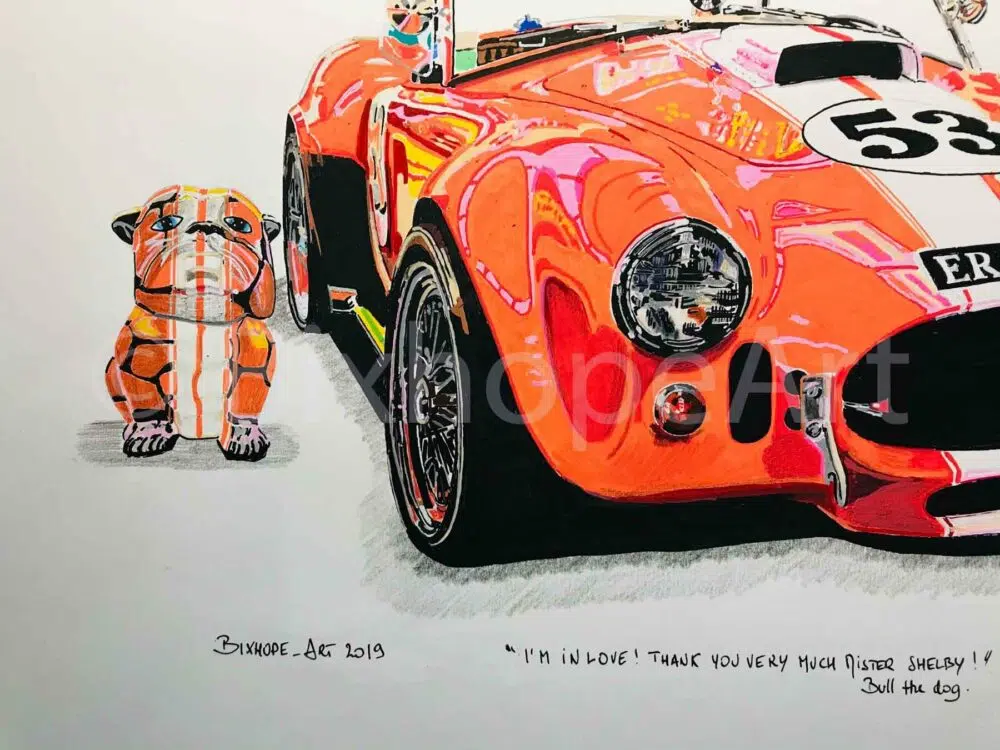 "I'M IN LOVE, THANK YOU VERY MUCH MISTER SHELBY" AC COBRA 427 - En stock - 50x70 cm – Image 3