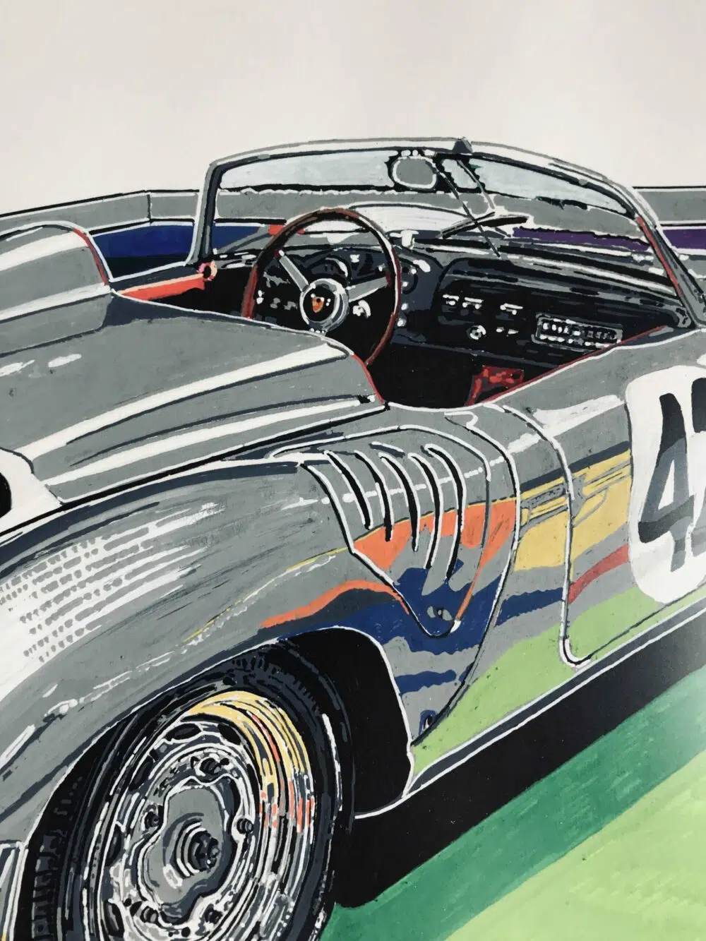 " SATURDAY NIGHT FEVER" PORSCHE 718 RS - En stock - 20x30 cm – Image 3
