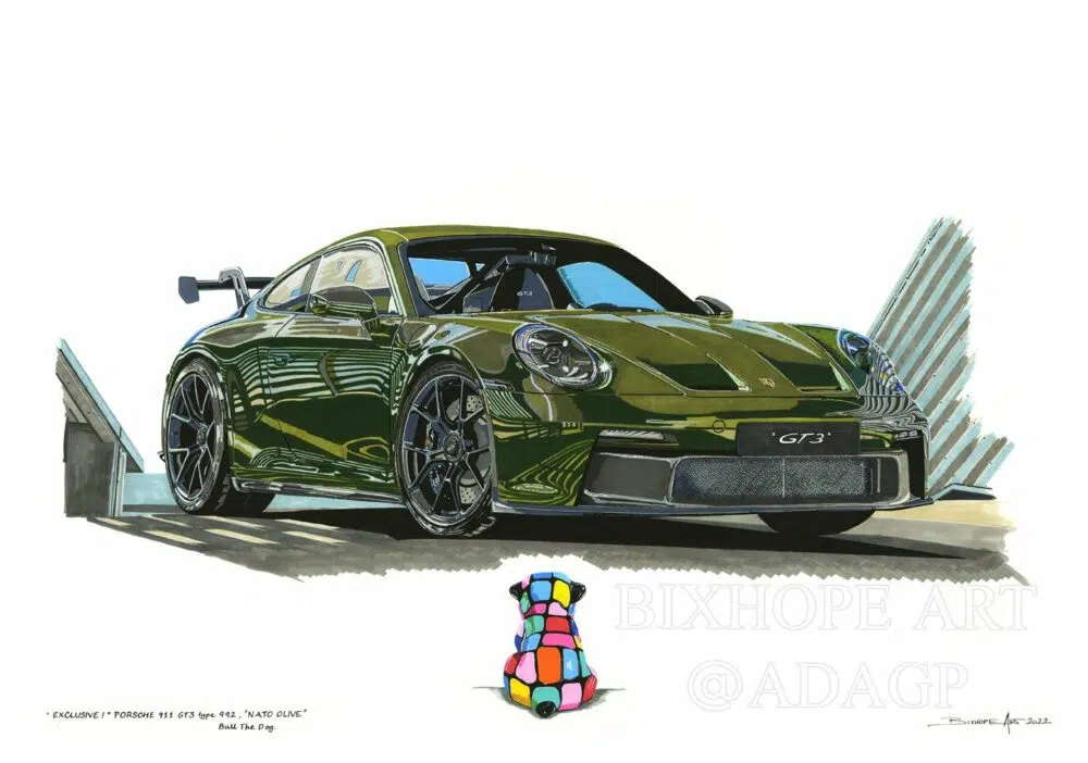 "EXCLUSIVE!" PORSCHE 911 GT3 NATO OLIVE