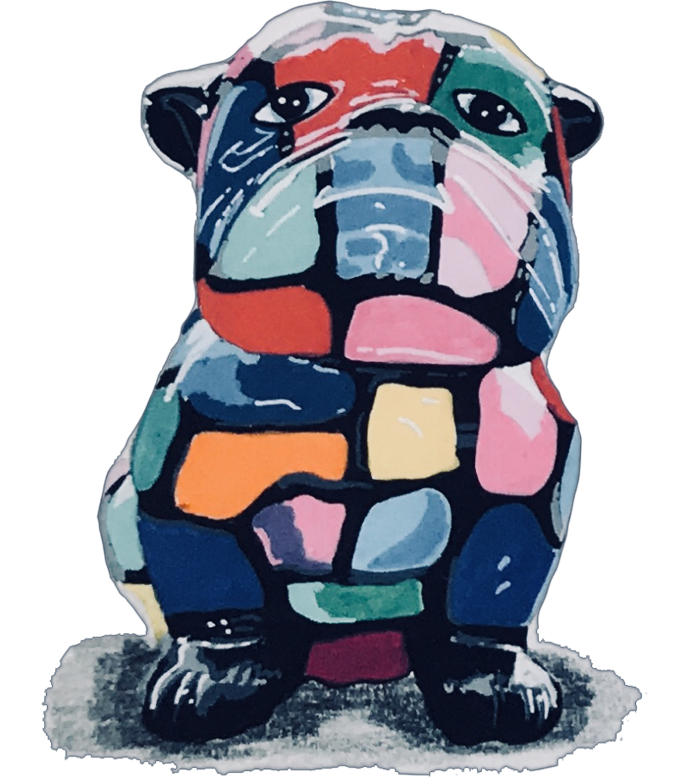 "On the road again" Bull the dog by Bixhope Art - En stock - 20x30cm – Image 3